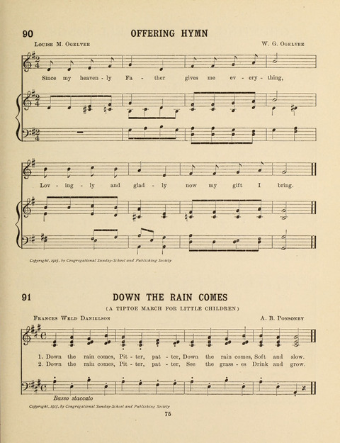 Songs for Little People: for use in the Sunday-School, the Kindergarten and the Home page 75