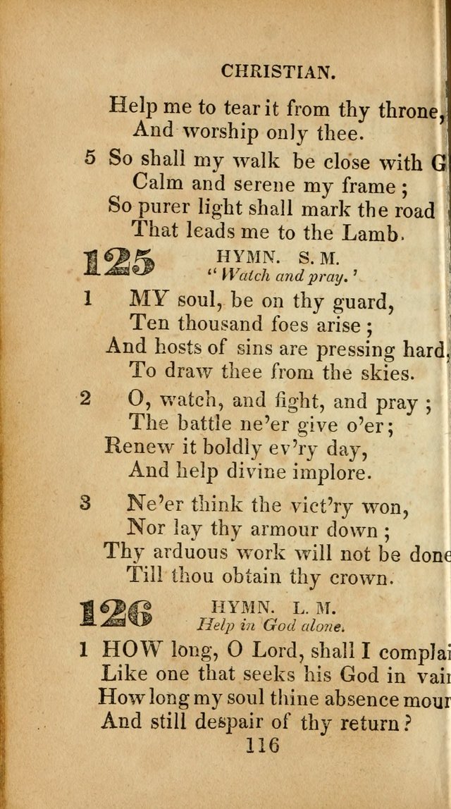 Sacred lyrics, or Select hymns: particularly adapted to revivals of religion, and intended as a supplement to Watts.  page 116
