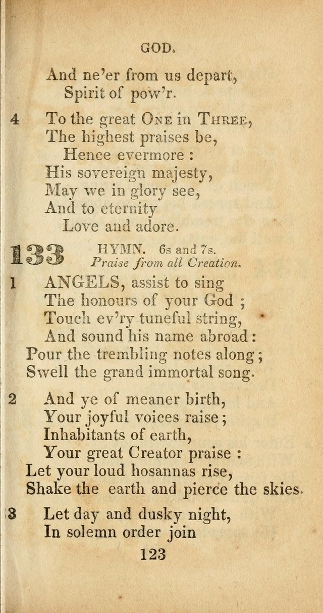 Sacred lyrics, or Select hymns: particularly adapted to revivals of religion, and intended as a supplement to Watts.  page 123
