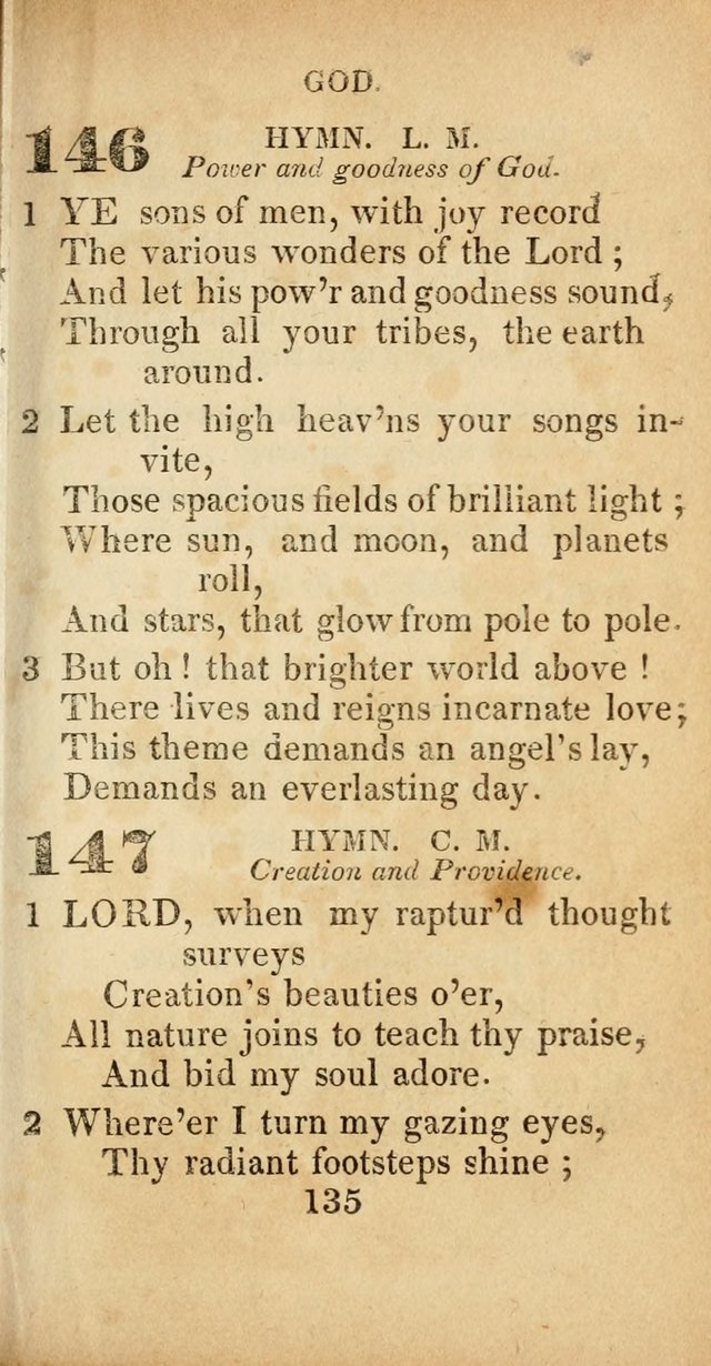 Sacred lyrics, or Select hymns: particularly adapted to revivals of religion, and intended as a supplement to Watts.  page 135