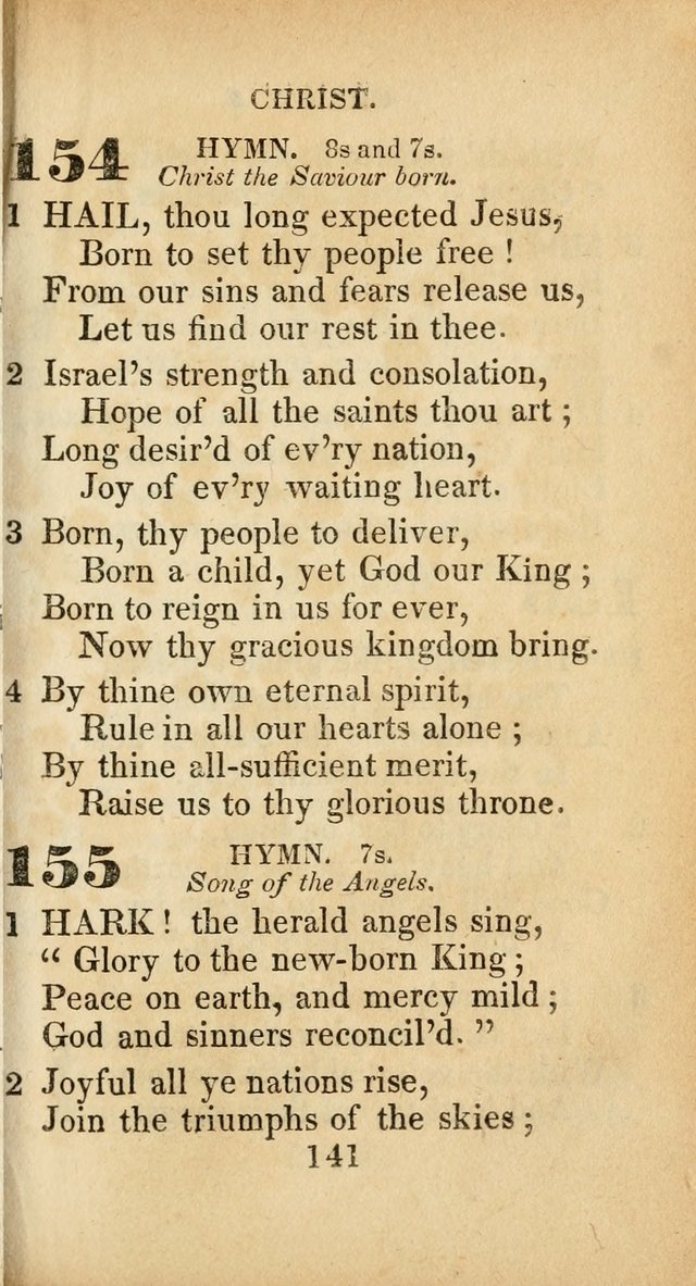 Sacred lyrics, or Select hymns: particularly adapted to revivals of religion, and intended as a supplement to Watts.  page 141