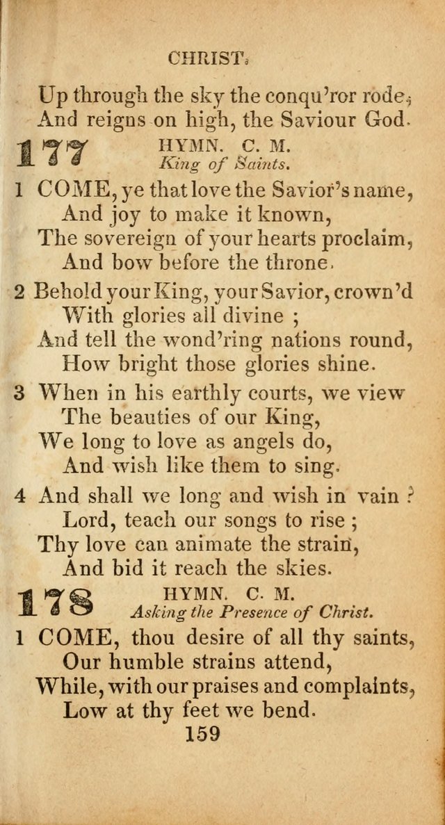 Sacred lyrics, or Select hymns: particularly adapted to revivals of religion, and intended as a supplement to Watts.  page 159