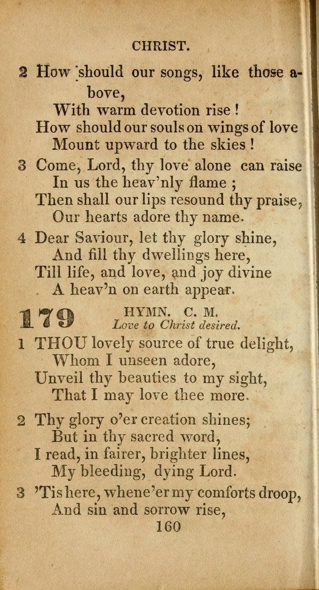 Sacred lyrics, or Select hymns: particularly adapted to revivals of religion, and intended as a supplement to Watts.  page 160