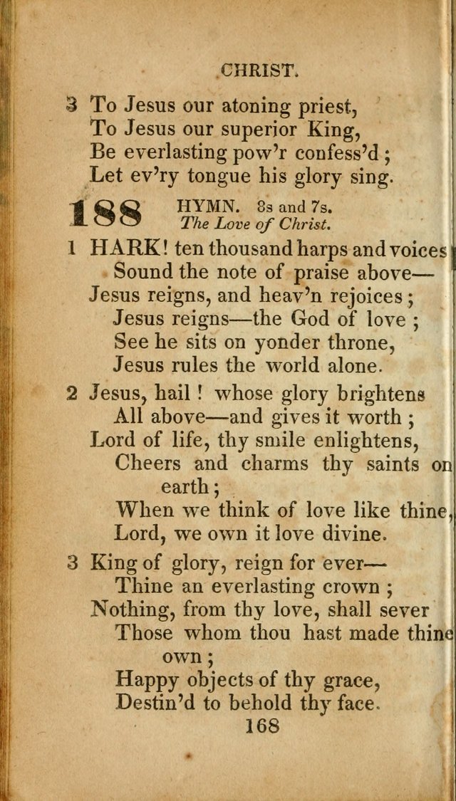 Sacred lyrics, or Select hymns: particularly adapted to revivals of religion, and intended as a supplement to Watts.  page 168
