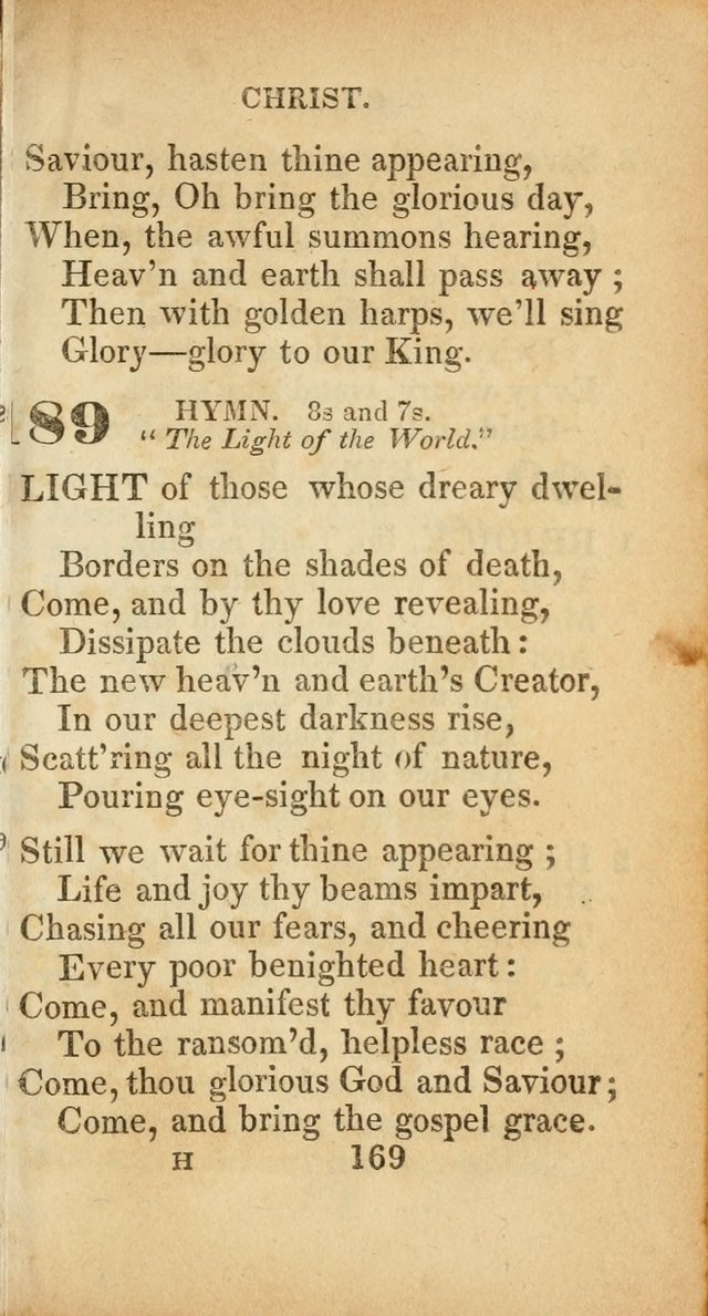 Sacred lyrics, or Select hymns: particularly adapted to revivals of religion, and intended as a supplement to Watts.  page 169
