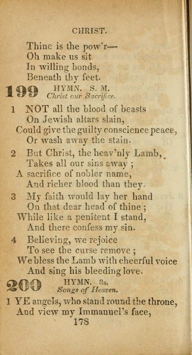 Sacred lyrics, or Select hymns: particularly adapted to revivals of religion, and intended as a supplement to Watts.  page 178