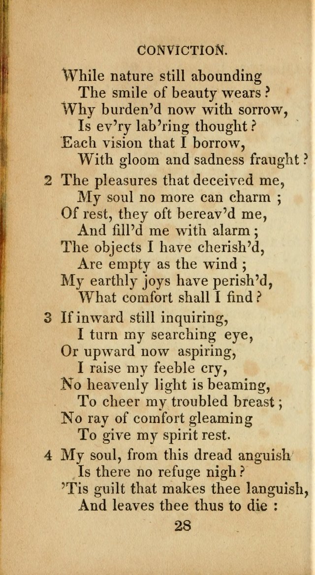 Sacred lyrics, or Select hymns: particularly adapted to revivals of religion, and intended as a supplement to Watts.  page 28