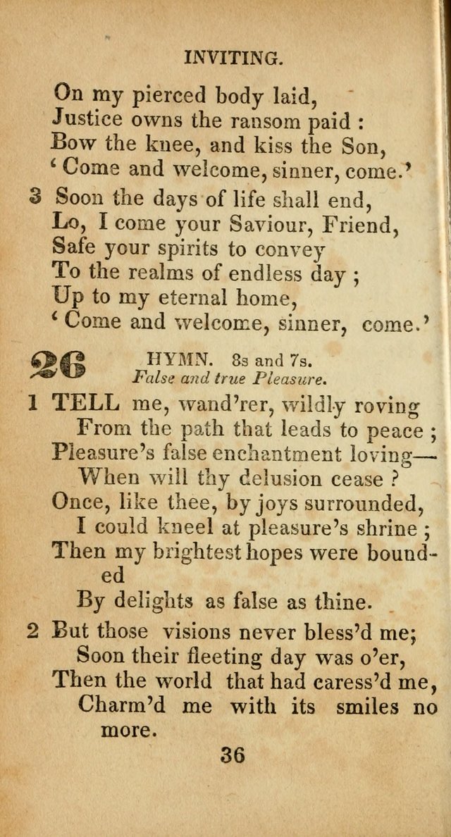 Sacred lyrics, or Select hymns: particularly adapted to revivals of religion, and intended as a supplement to Watts.  page 36