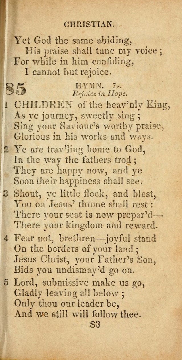 Sacred lyrics, or Select hymns: particularly adapted to revivals of religion, and intended as a supplement to Watts.  page 83