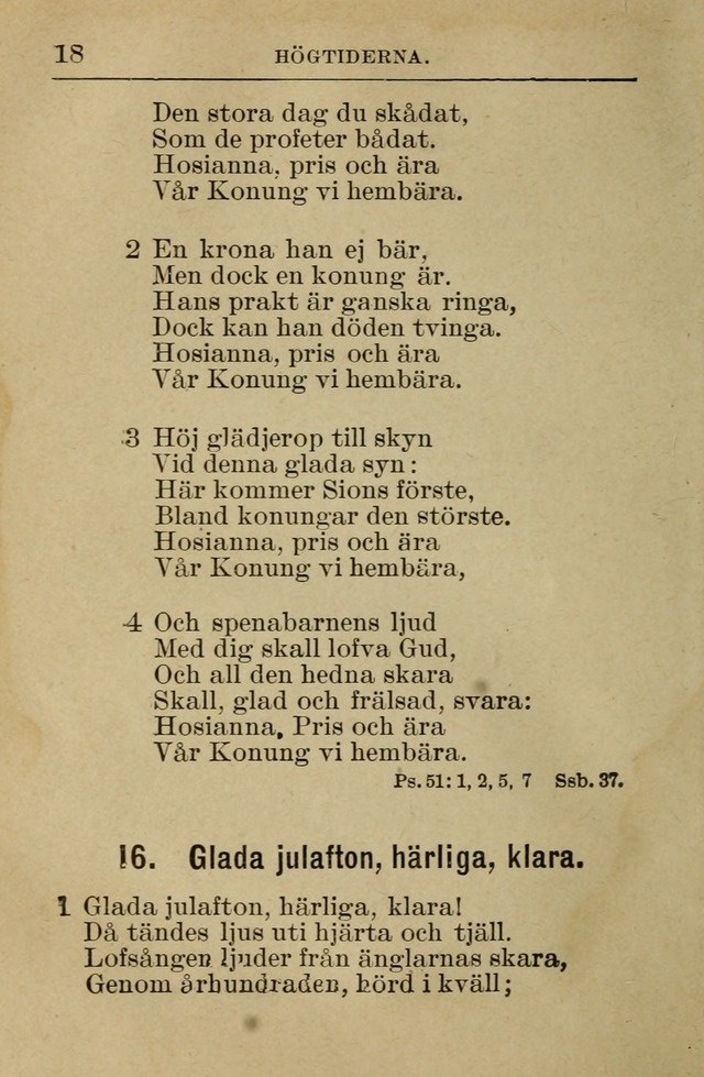 Söndagsskolbok: innehållande liturgi och sånger för söndagsskolan (Omarbetad uppl.) page 18