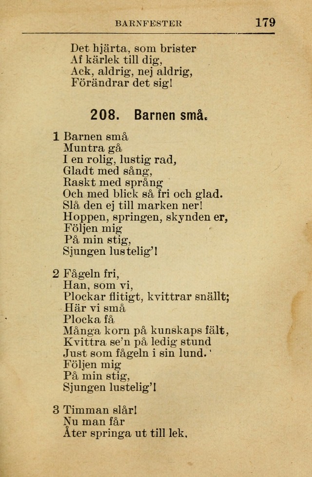 Söndagsskolbok: innehållande liturgi och sånger för söndagsskolan (Omarbetad uppl.) page 181