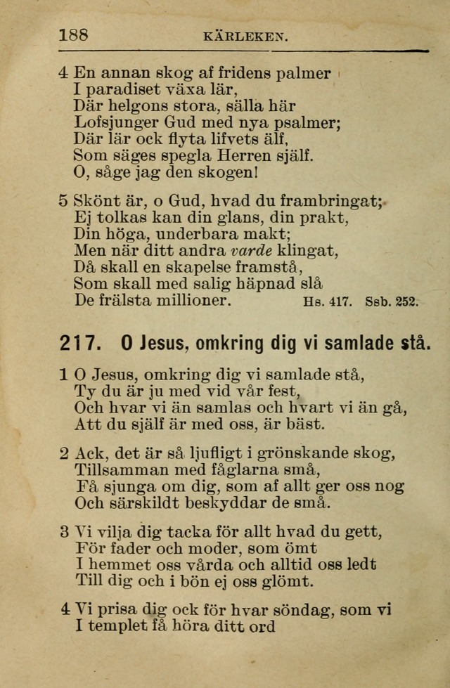 Söndagsskolbok: innehållande liturgi och sånger för söndagsskolan (Omarbetad uppl.) page 190