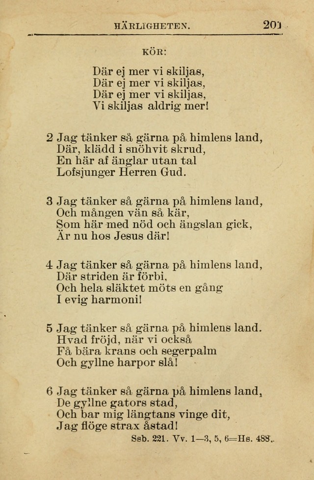 Söndagsskolbok: innehållande liturgi och sånger för söndagsskolan (Omarbetad uppl.) page 203