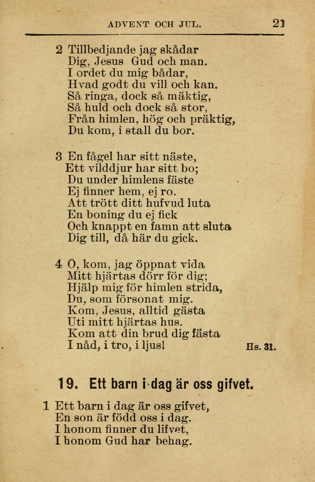 Söndagsskolbok: innehållande liturgi och sånger för söndagsskolan (Omarbetad uppl.) page 21