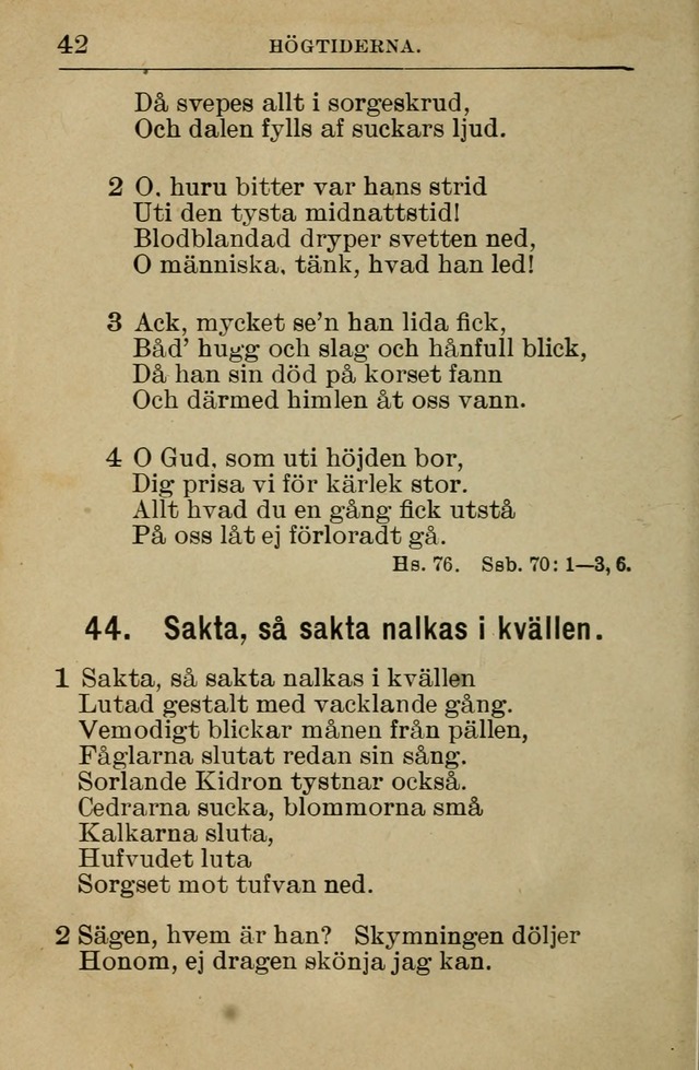 Söndagsskolbok: innehållande liturgi och sånger för söndagsskolan (Omarbetad uppl.) page 42