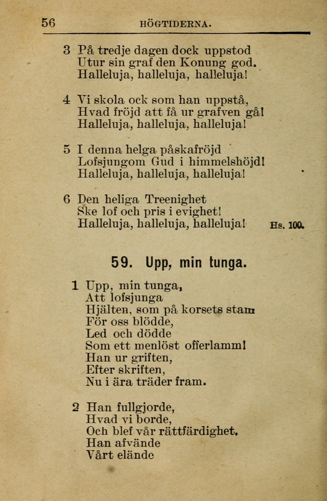 Söndagsskolbok: innehållande liturgi och sånger för söndagsskolan (Omarbetad uppl.) page 56