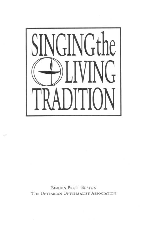 Singing the Living Tradition page i