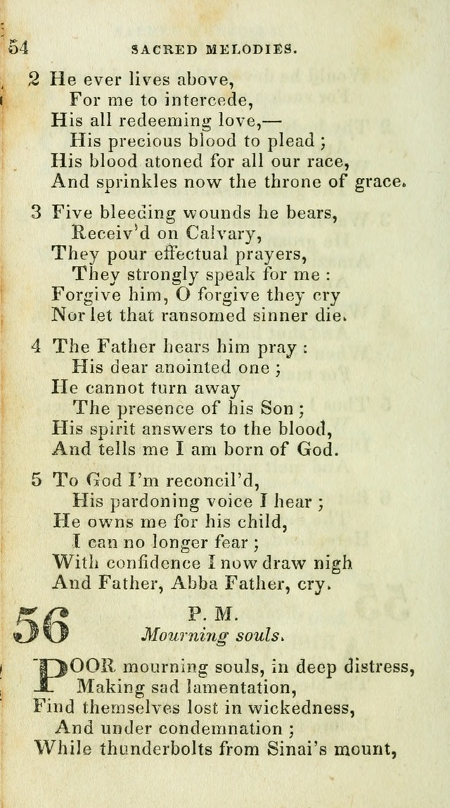 Sacred Melodies: for conference and prayer meetings and for social and private devotion (5th ed.) page 54