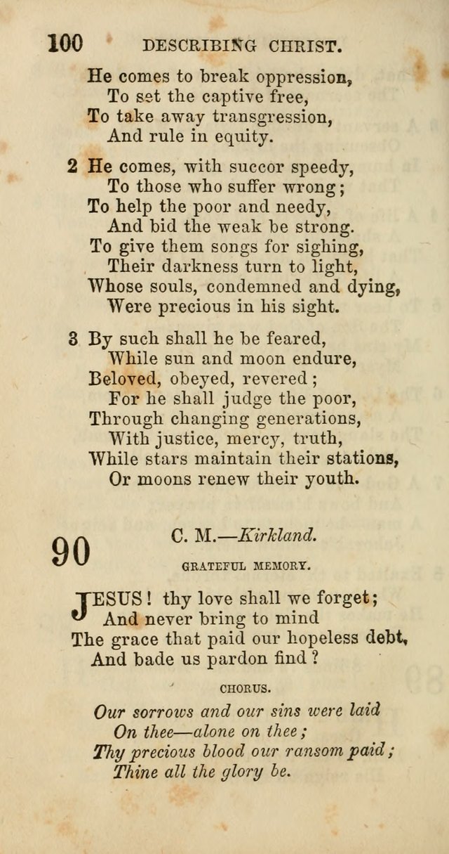 Select Melodies; Comprising the Best Hymns and Spiritual Songs in Common Use, and not generally found in standard church hymn-books: as also a number of original pieces, and translations from...German page 102