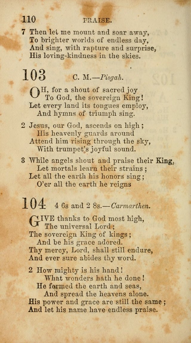 Select Melodies; Comprising the Best Hymns and Spiritual Songs in Common Use, and not generally found in standard church hymn-books: as also a number of original pieces, and translations from...German page 112