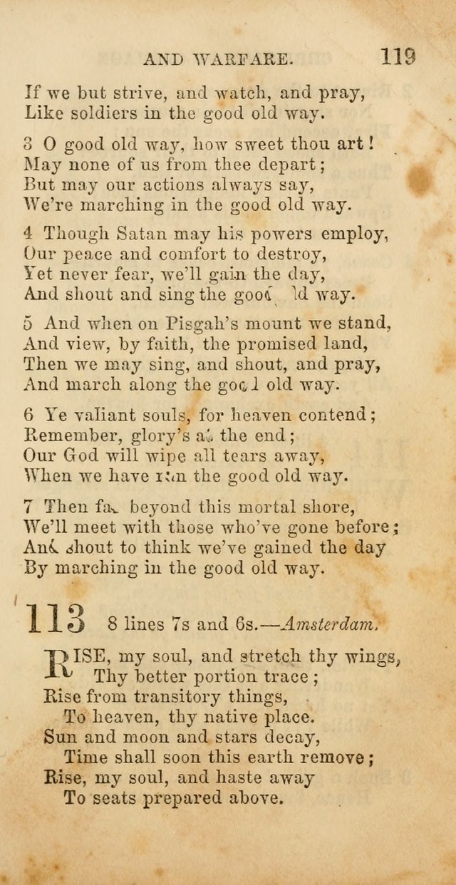 Select Melodies; Comprising the Best Hymns and Spiritual Songs in Common Use, and not generally found in standard church hymn-books: as also a number of original pieces, and translations from...German page 121