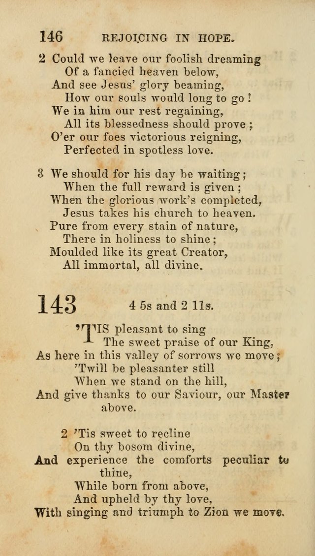 Select Melodies; Comprising the Best Hymns and Spiritual Songs in Common Use, and not generally found in standard church hymn-books: as also a number of original pieces, and translations from...German page 148