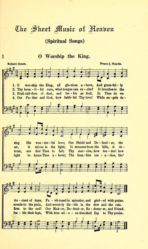 The Sheet Music of Heaven (Spiritual Song): The Mighty Triumphs of Sacred Song page 1