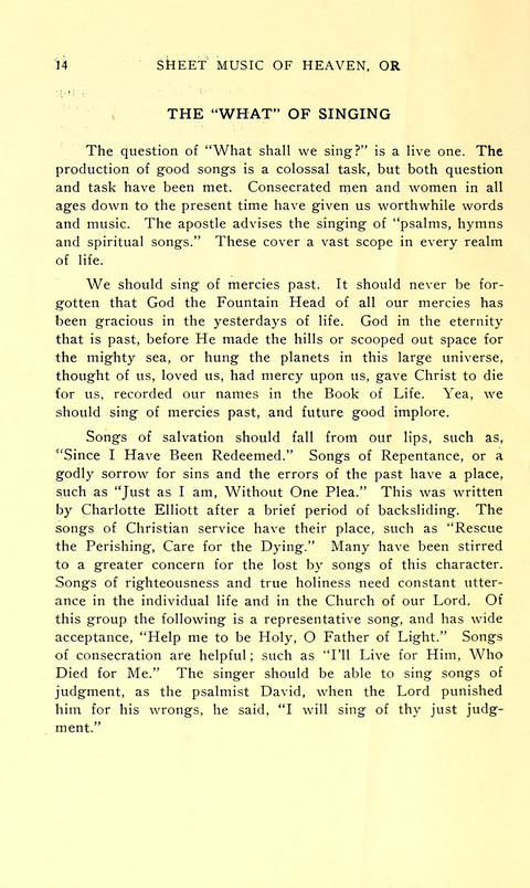 The Sheet Music of Heaven (Spiritual Song): The Mighty Triumphs of Sacred Song. (Second Edition) page 14