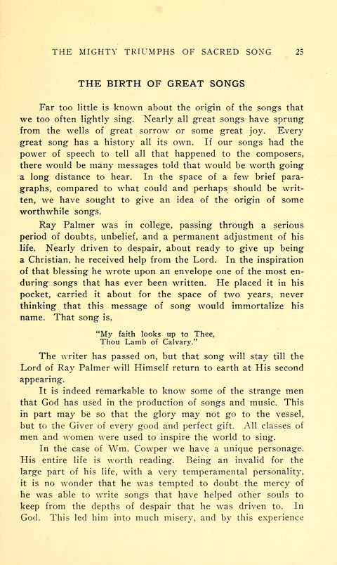 The Sheet Music of Heaven (Spiritual Song): The Mighty Triumphs of Sacred Song. (Second Edition) page 25