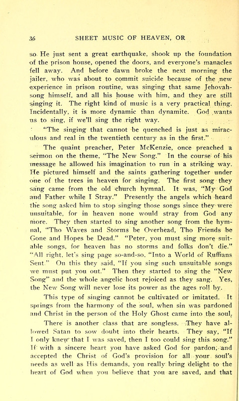 The Sheet Music of Heaven (Spiritual Song): The Mighty Triumphs of Sacred Song. (Second Edition) page 36