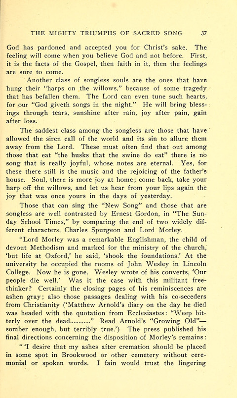 The Sheet Music of Heaven (Spiritual Song): The Mighty Triumphs of Sacred Song. (Second Edition) page 37