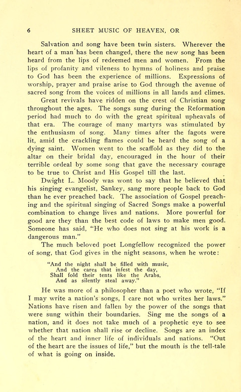 The Sheet Music of Heaven (Spiritual Song): The Mighty Triumphs of Sacred Song. (Second Edition) page 6