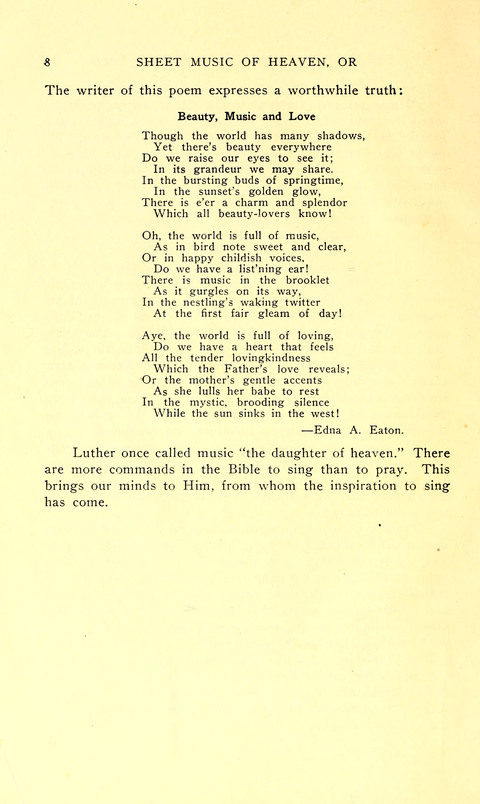 The Sheet Music of Heaven (Spiritual Song): The Mighty Triumphs of Sacred Song. (Second Edition) page 8