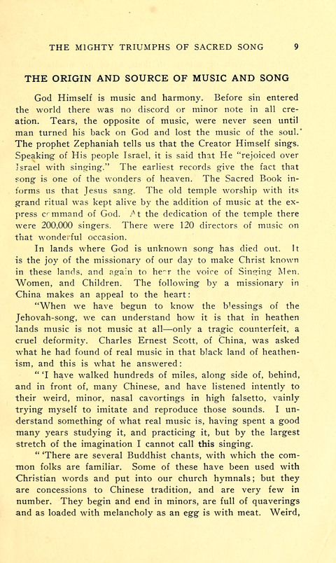 The Sheet Music of Heaven (Spiritual Song): The Mighty Triumphs of Sacred Song. (Second Edition) page 9