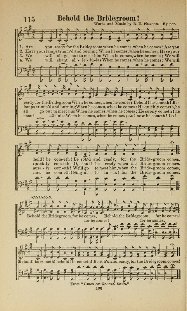 Sacred Melodies Nos.1 and 2 combined: As used by Evangelist H. W. Brown and others, in Gospel Meetings and other religious services page 100