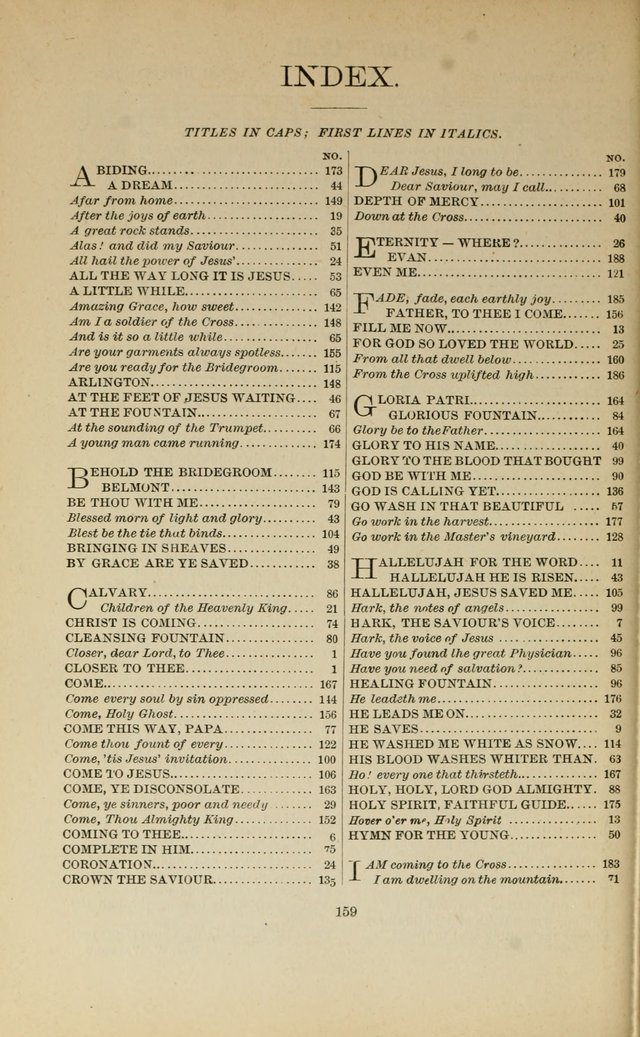 Sacred Melodies Nos.1 and 2 combined: As used by Evangelist H. W. Brown and others, in Gospel Meetings and other religious services page 158