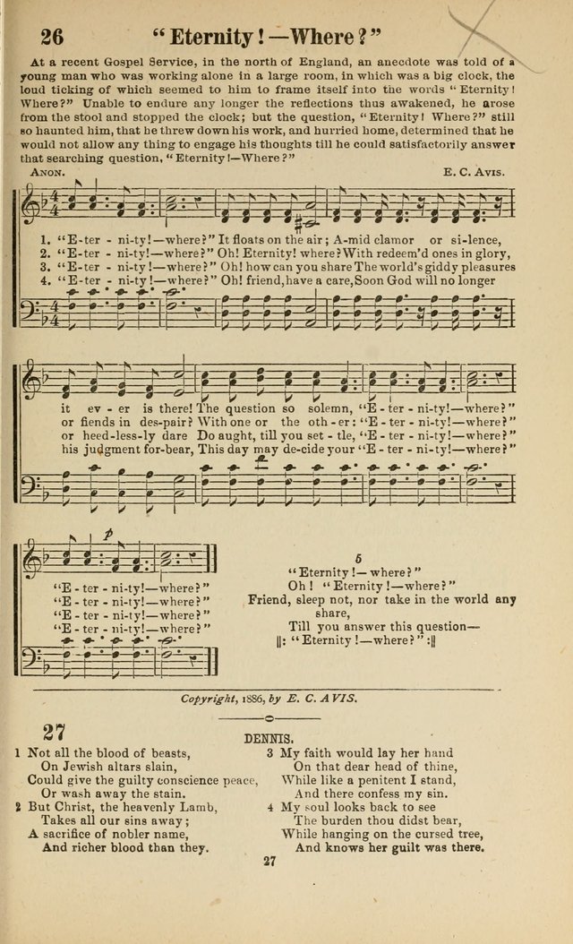 Sacred Melodies Nos.1 and 2 combined: As used by Evangelist H. W. Brown and others, in Gospel Meetings and other religious services page 27