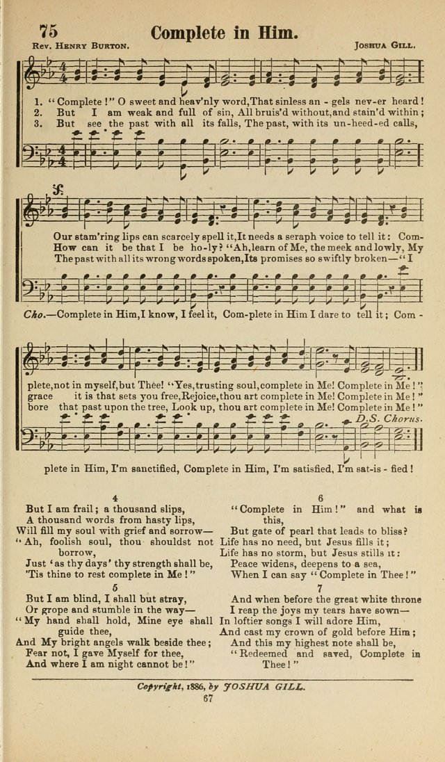 Sacred Melodies Nos.1 and 2 combined: As used by Evangelist H. W. Brown and others, in Gospel Meetings and other religious services page 67