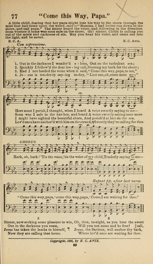 Sacred Melodies Nos.1 and 2 combined: As used by Evangelist H. W. Brown and others, in Gospel Meetings and other religious services page 69