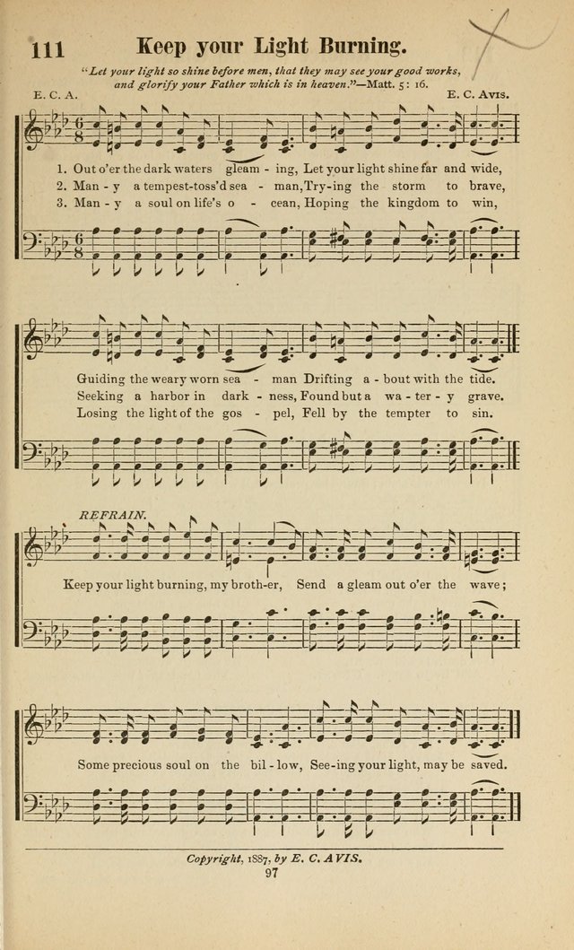 Sacred Melodies Nos.1 and 2 combined: As used by Evangelist H. W. Brown and others, in Gospel Meetings and other religious services page 97