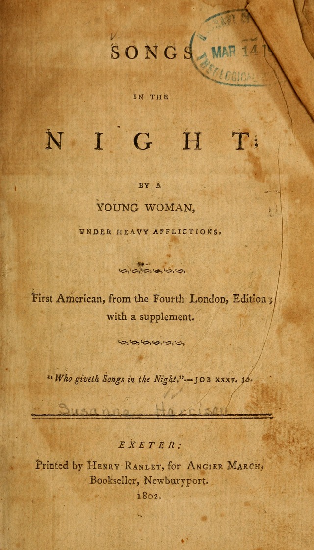 Songs in the Night (2nd ed.) page 1