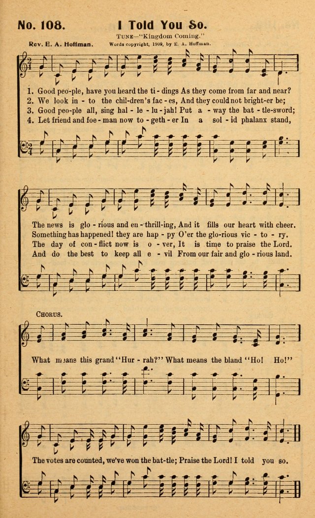 Songs of the New Crusade: a collection of stirring twentieth century temperance songs page 107