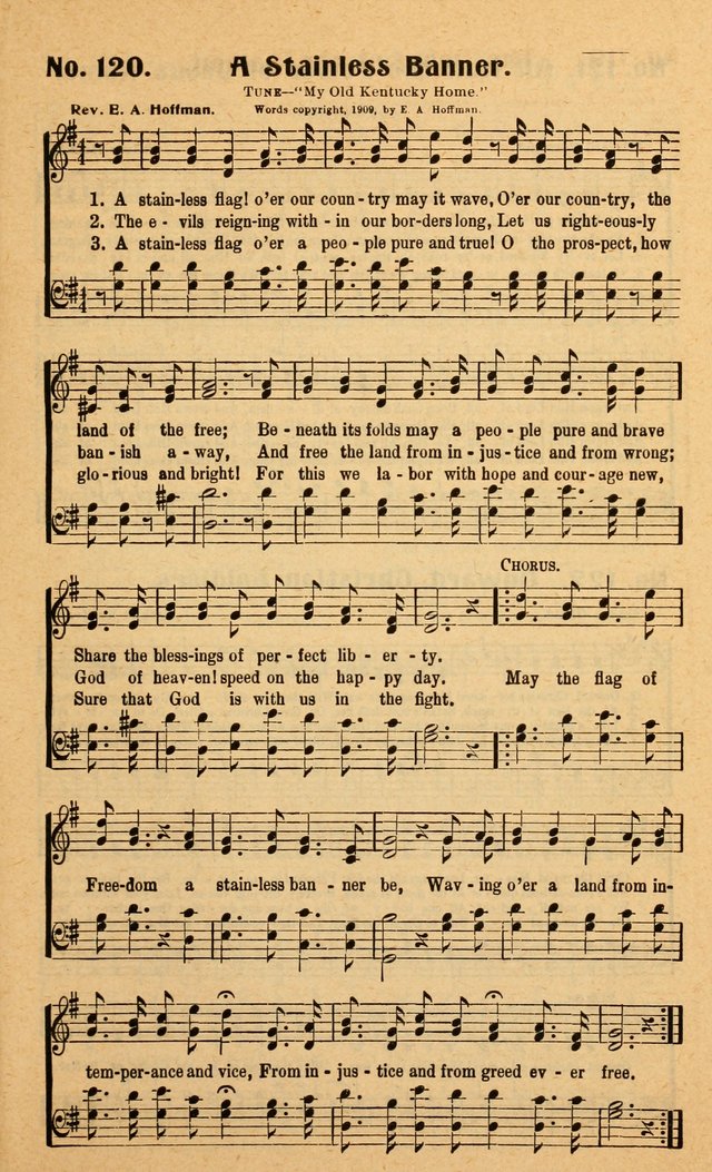 Songs of the New Crusade: a collection of stirring twentieth century temperance songs page 119