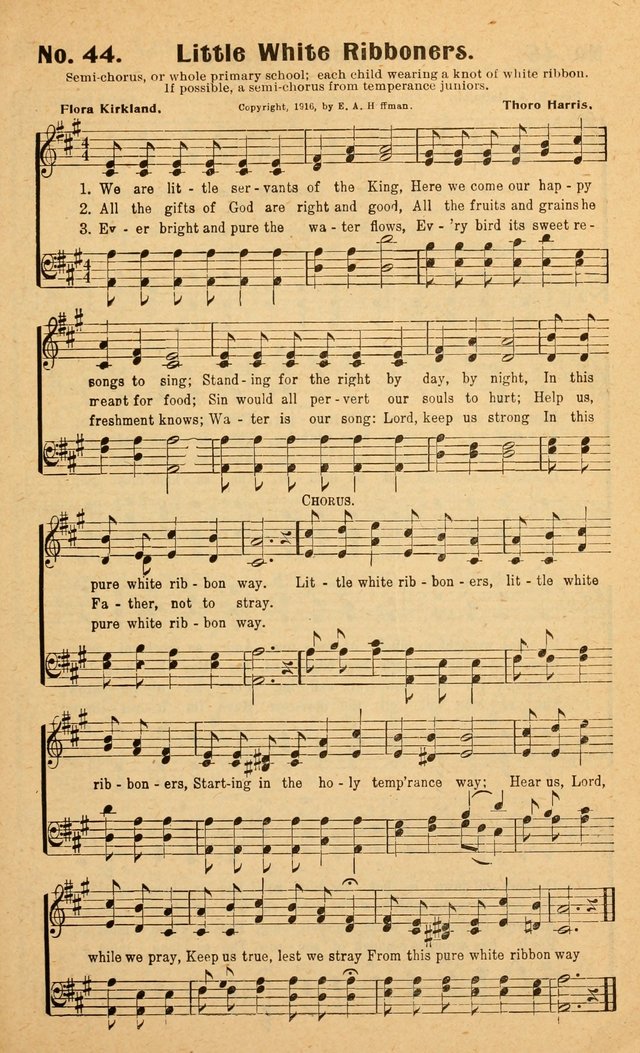 Songs of the New Crusade: a collection of stirring twentieth century temperance songs page 47