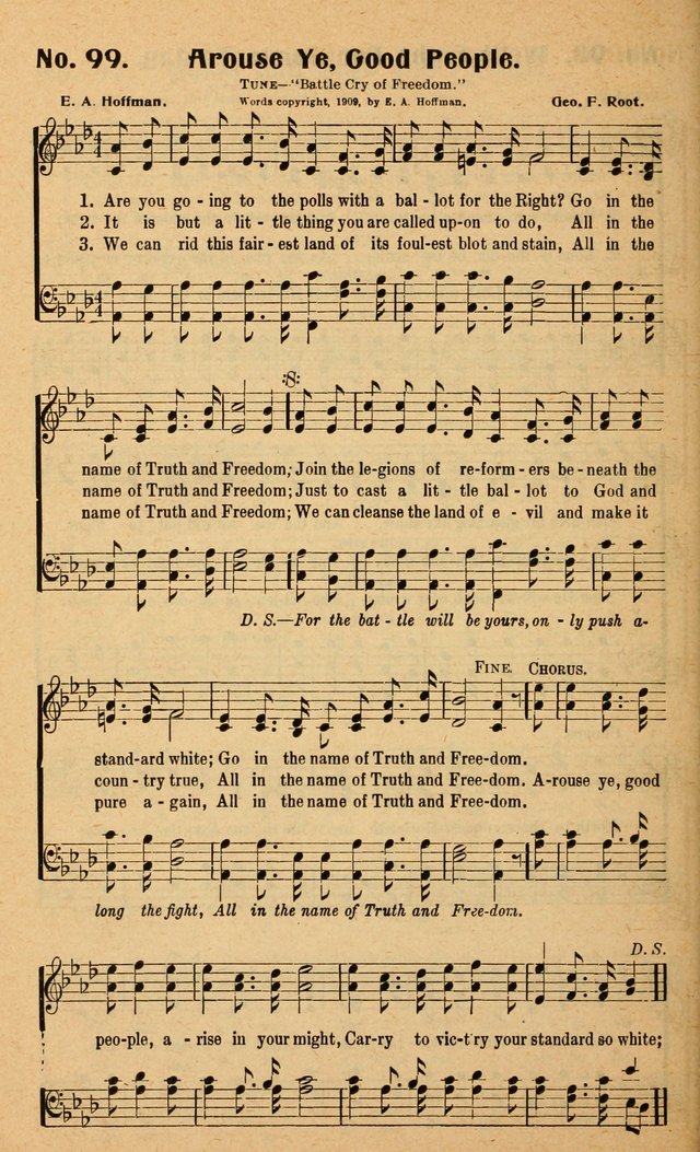 Songs of the New Crusade: a collection of stirring twentieth century temperance songs page 98