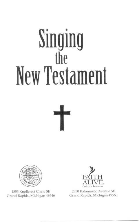Singing the New Testament page i
