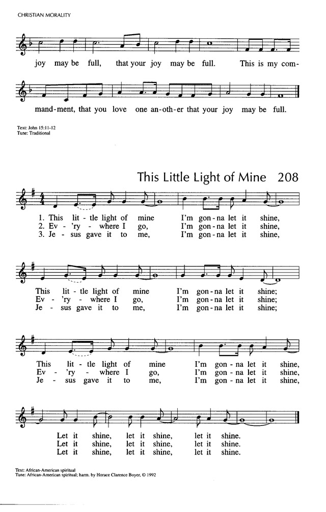 Singing Our Faith: a hymnal for young Catholics page 119