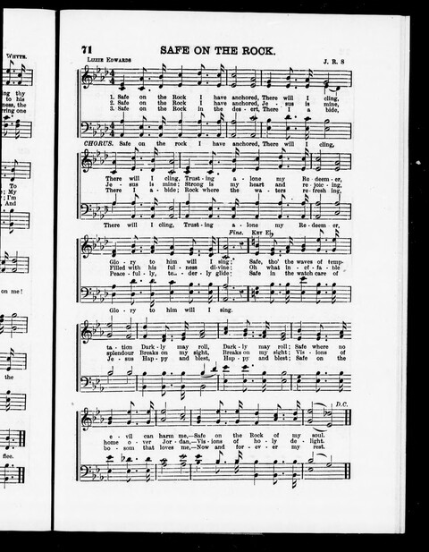 Sing Out the Glad News: a collection of Sacred Songs, used in Evangelistic Work by the Whyte Brothers page 71
