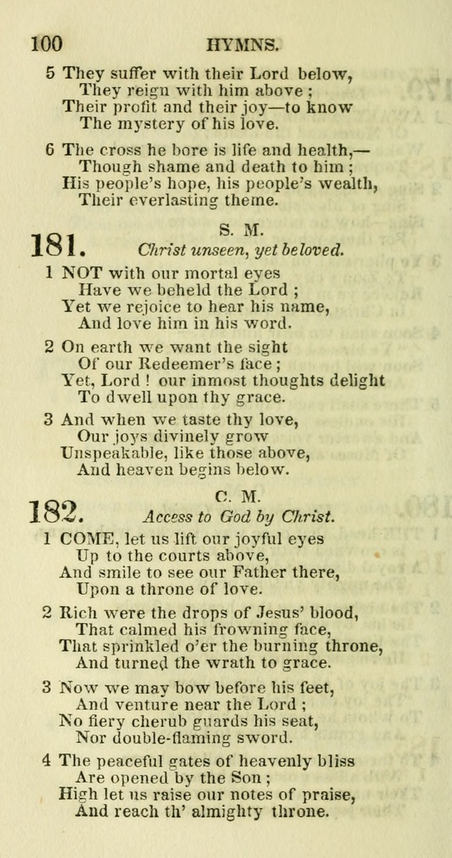 Social Psalmist: or hymns, selected for the private use and social meetings of evangelical Christians page 104