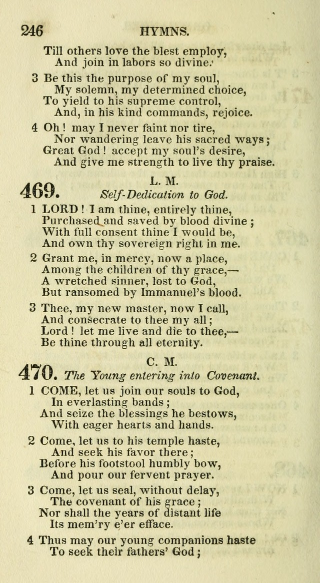 Social Psalmist: or hymns, selected for the private use and social meetings of evangelical Christians page 254
